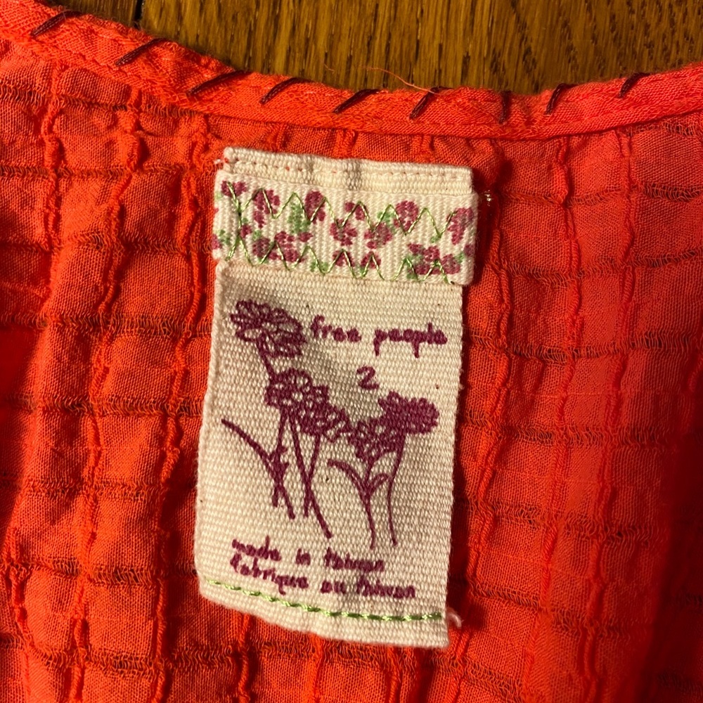 🛑SOLD🛑 Coral NWOT Free people mini dress - Picture 6 of 6